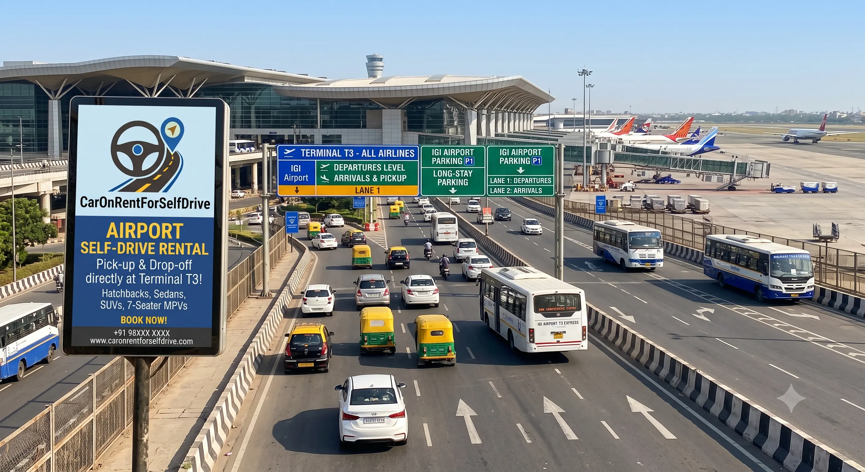 Airport Car Rental - CarOnRentForSelfDrive