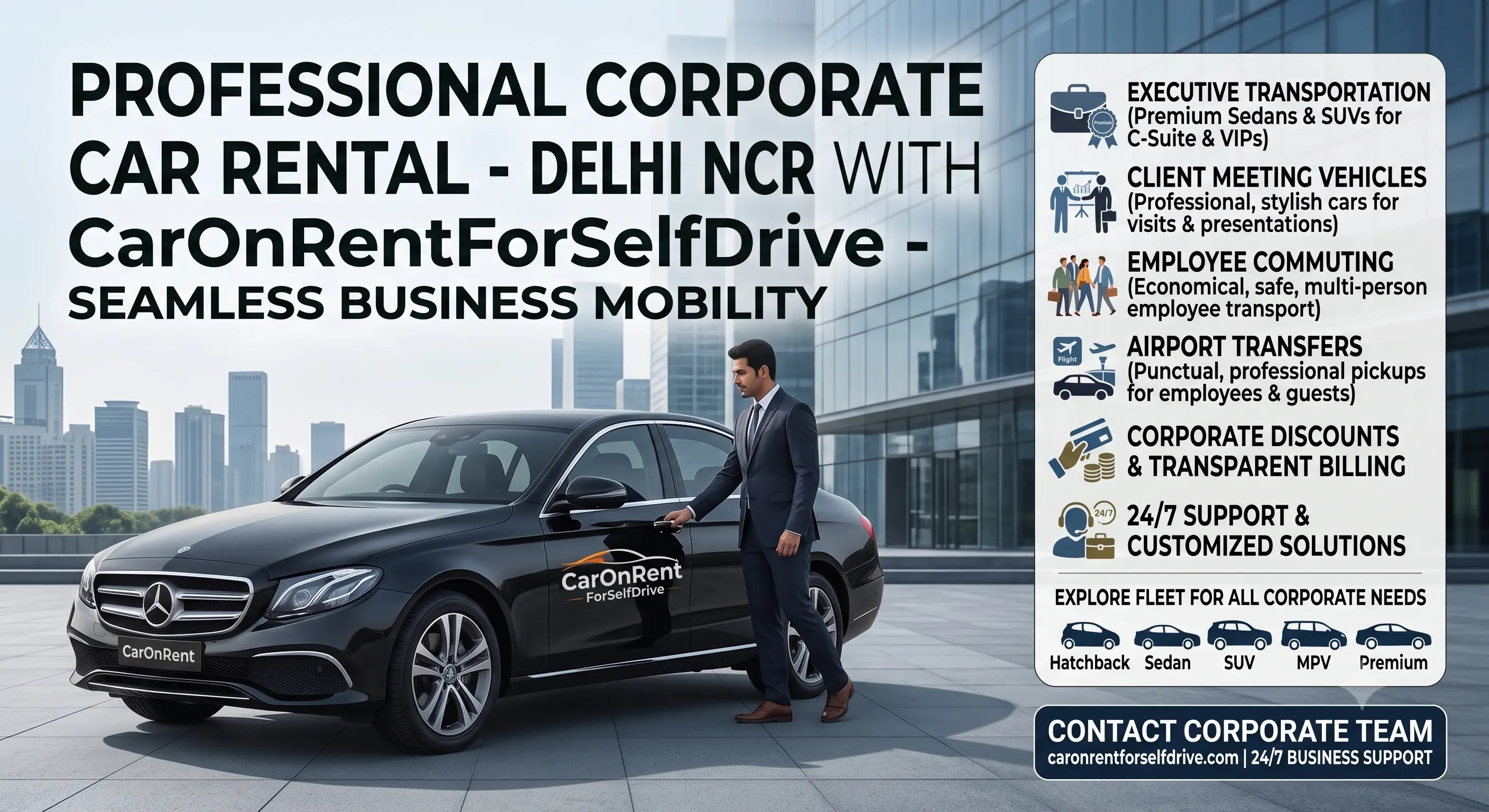 Corporate Car Rental - CarOnRentForSelfDrive